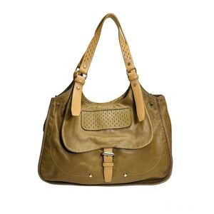 LONGCHAMP BALZANE ROOTS Gray Leather Satchel FRANCE EUC Very Rare! Retail-$1500